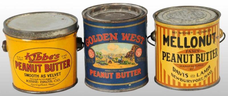 Appraisal: Lot of Peanut Butter Tins Description Includes one Golden West