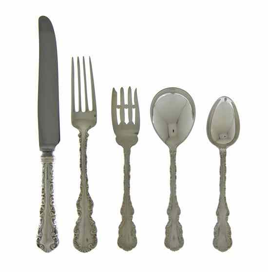 Appraisal: An American Sterling Silver Flatware Service for Twelve Whiting Manufacturing