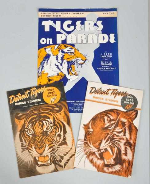 Appraisal: Lot of Detroit Tigers Items Description Includes two Tigers scorecards