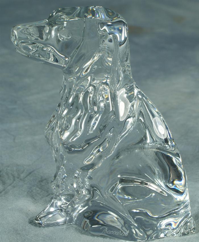 Appraisal: Baccarat spaniel figurine tall Estimate -