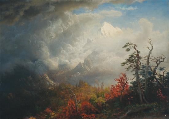 Appraisal: AMERICAN SCHOOL th Century After the Storm oil on canvas