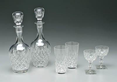 Appraisal: pieces Hawkes glassware all cut glass with matching diamond hatch