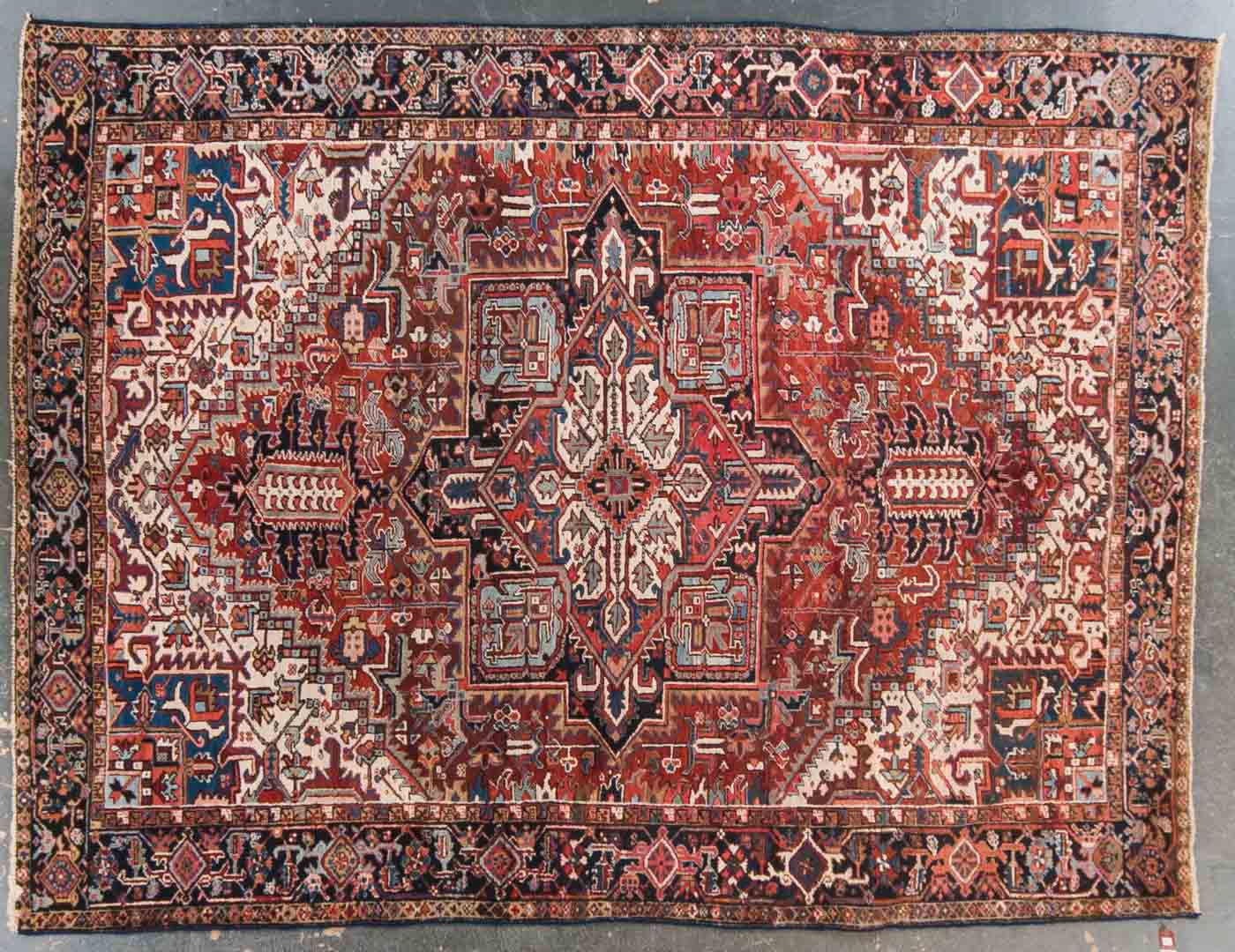 Appraisal: Semi-antique Herez rug approx x Iran circa Condition Additional comments