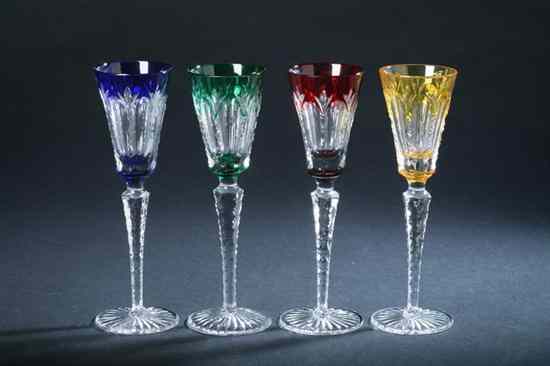 Appraisal: SET FOUR FABERG CRYSTAL ''PALAIS ROYAL'' LIQUOR COCKTAIL GLASSES In