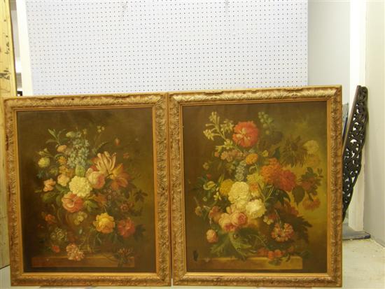 Appraisal: th Century Continental school pair of still lifes oils on