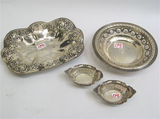 Appraisal: FOUR AMERICAN STERLING SILVER TABLE ITEMS by the Gorham Mfg