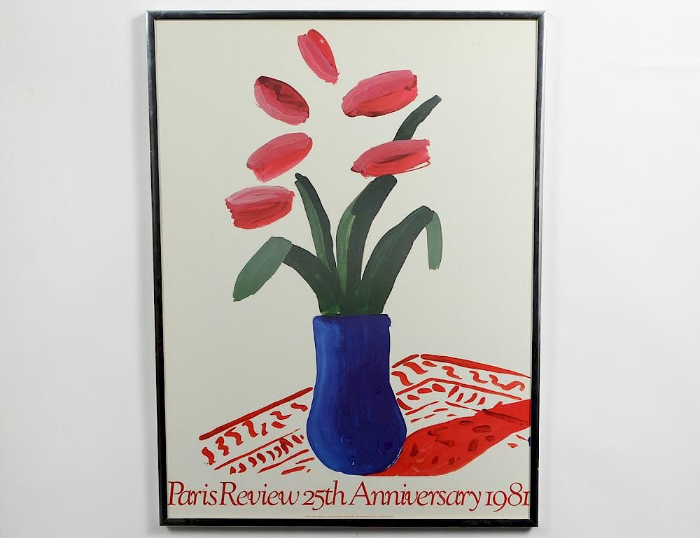 Appraisal: DAVID HOCKNEY English Born Paris Review th Anniversary Dated Color