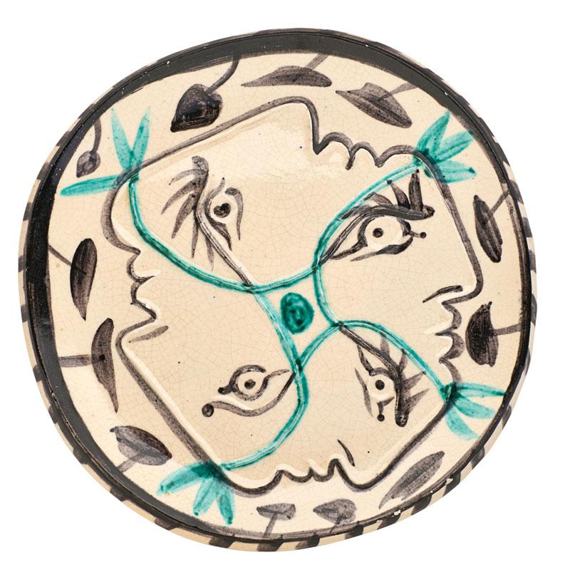 Appraisal: PABLO PICASSO MADOURA Plate PABLO PICASSO - MADOURA Glazed earthenware