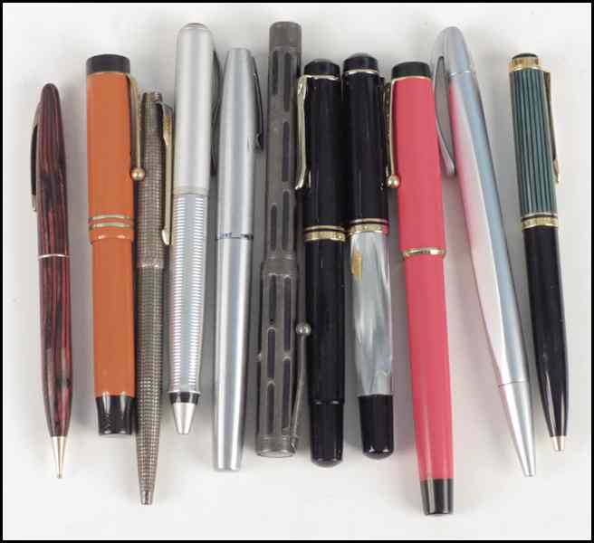 Appraisal: COLLECTION OF PENS Compried of two Parker fountain pens two