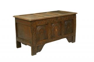 Appraisal: A TH CENTURY JACOBEAN STYLE CARVED OAK CHEST A TH