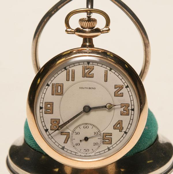 Appraisal: South Bend Watch Co pocket watch fifteen jewel timepiece with