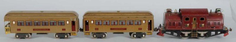 Appraisal: Lionel Standard Gauge Train Description Pre-War Includes electric in maroon