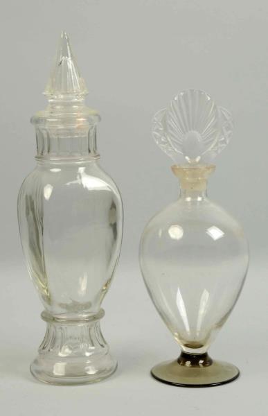 Appraisal: Lot Of Glass Candy And Apocothary Jars These two jars