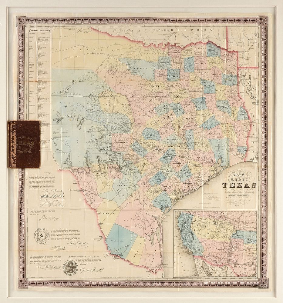 Appraisal: AN ANTEBELLUM MAP J De Cordova's Map of the State