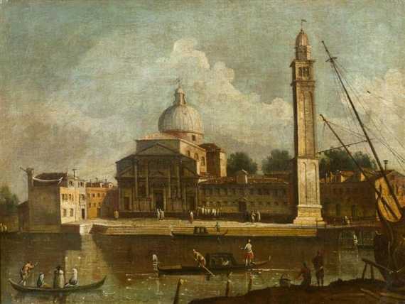 Appraisal: GUARDI FRANCESCO Venice follower San Pietro di Castello Venice Oil