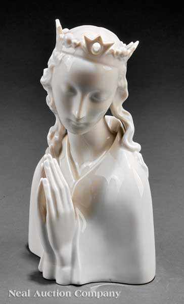 Appraisal: An Austrian White Porcelain Figure of Madonna in a Ray