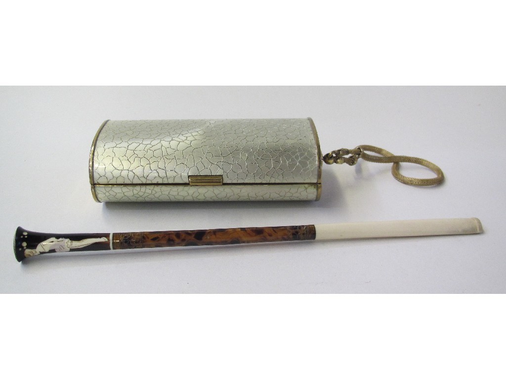 Appraisal: Lot comprising Art Deco ivory and tortoiseshell cigarette holder and