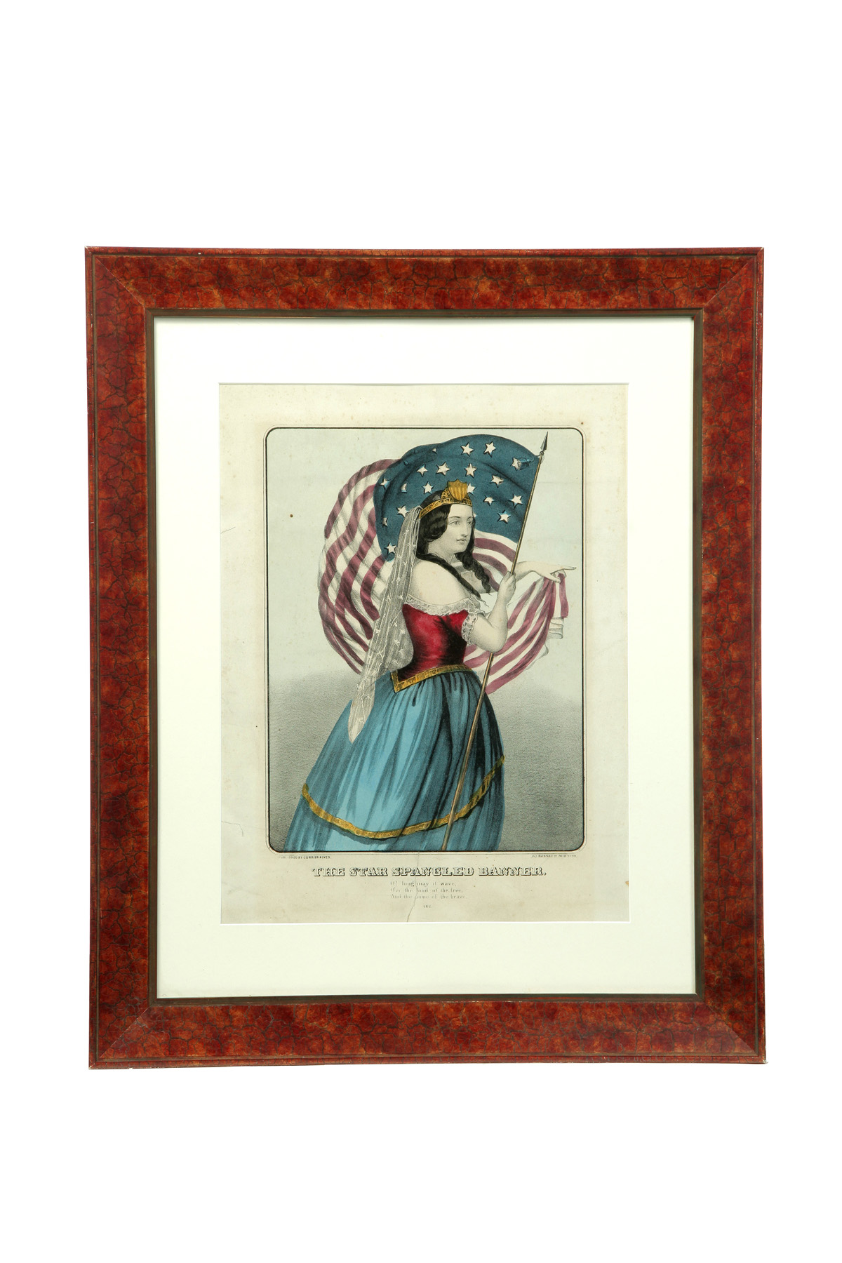 Appraisal: FRAMED CURRIER AND IVES THE STAR SPANGLED BANNER American rd