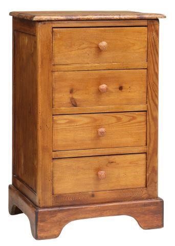 Appraisal: Provincial style pine nightstand th c rectangular top over case