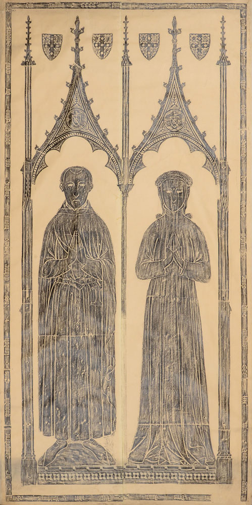 Appraisal: TWO ENGLISH BRASS TOMB RUBBINGS TH CENTURY EARLY TH CENTURY