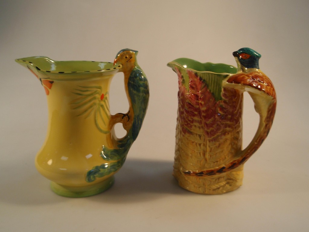 Appraisal: A Burleigh ware pottery jug moulded and painted in yellow