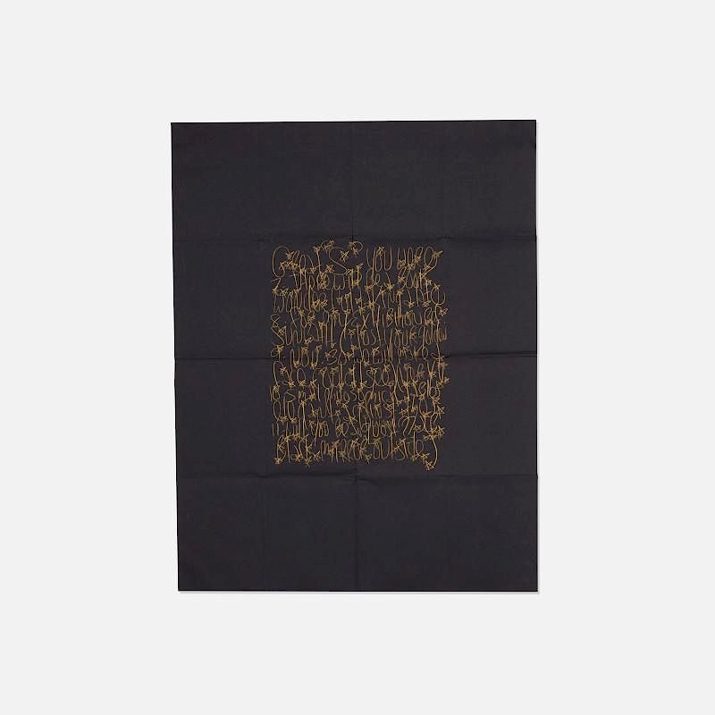 Appraisal: James Lee Byars Untitled James Lee Byars Untitled c gold