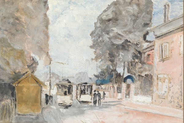 Appraisal: ATTRIBUTED TO MAX JACOB AMERICAN - x Paris Street Scene