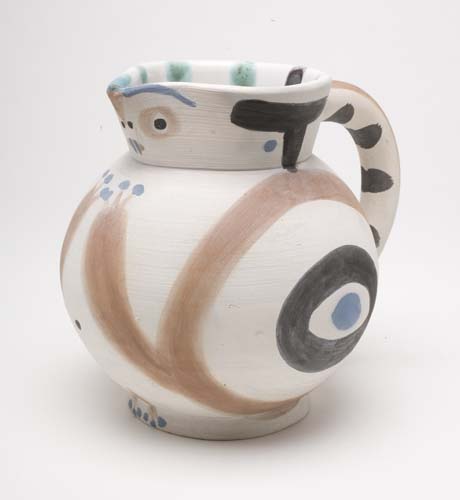 Appraisal: PABLO PICASSO Little Wood-Owl Terre de fa ence turned pitcher