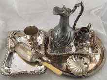 Appraisal: A quantity of silver plate including an entree dish with