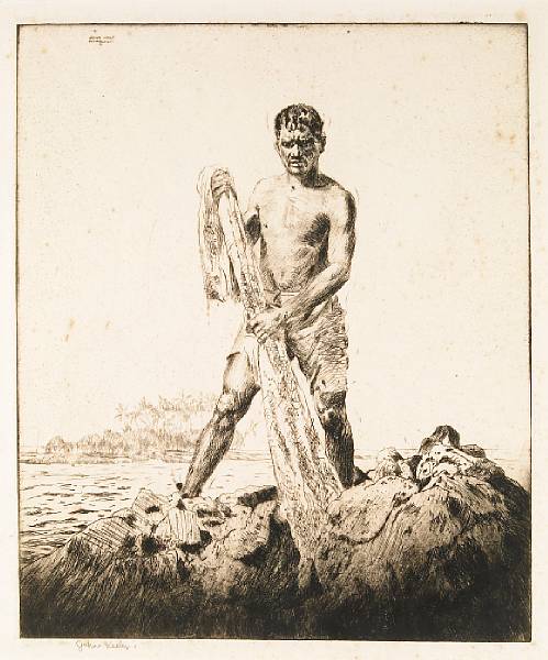 Appraisal: Property of various owners Reef Fisherman Etching printed on wove