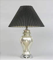 Appraisal: A Fine Mercury Glass Lamp Baluster form mercury glass lamp