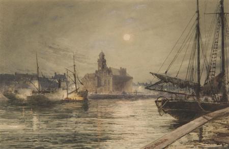 Appraisal: STEPHEN JOHN BATCHELDER - 'THE QUAY GREAT YARMOUTH BY MOONLIGHT'