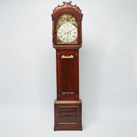 Appraisal: Scottish Mahogany Tall Case Clock Winter Lang Co Glasgow mid