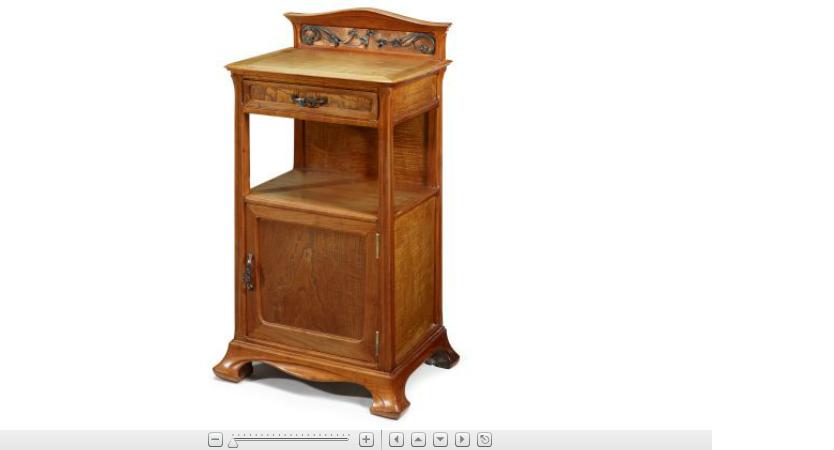 Appraisal: Leon Benouville burr elm fruitwood and pewter mounted marquetry side