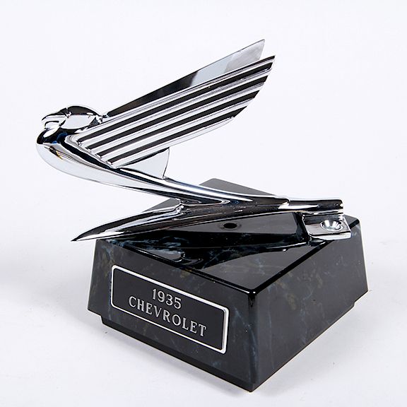 Appraisal: Chevrolet Mascot Hood Ornament -A x chrome Chevrolet silver eagle