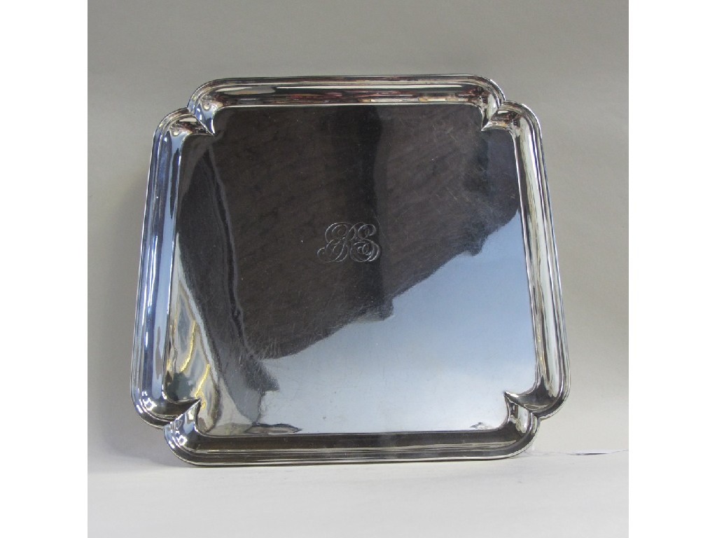 Appraisal: Silver salver of square form Sheffield