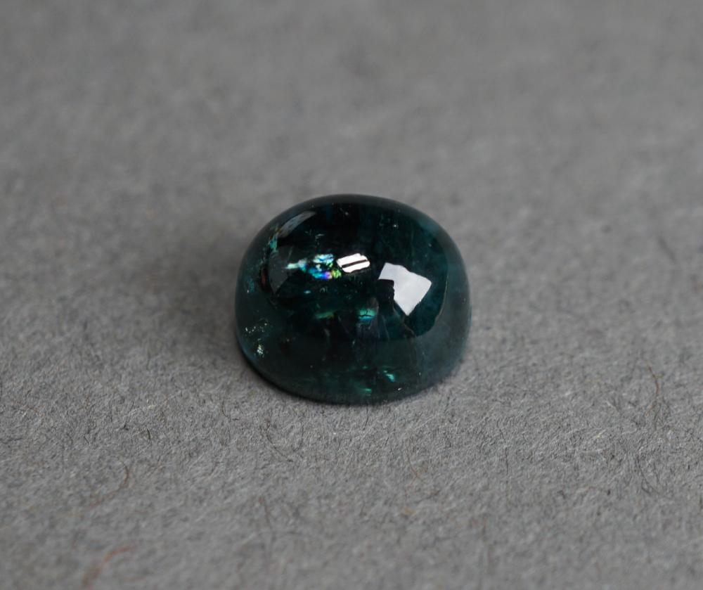 Appraisal: UNMOUNTED -CARAT OVAL CABOCHON TOURMALINEUnmounted -Carat Oval Cabochon Tourmaline