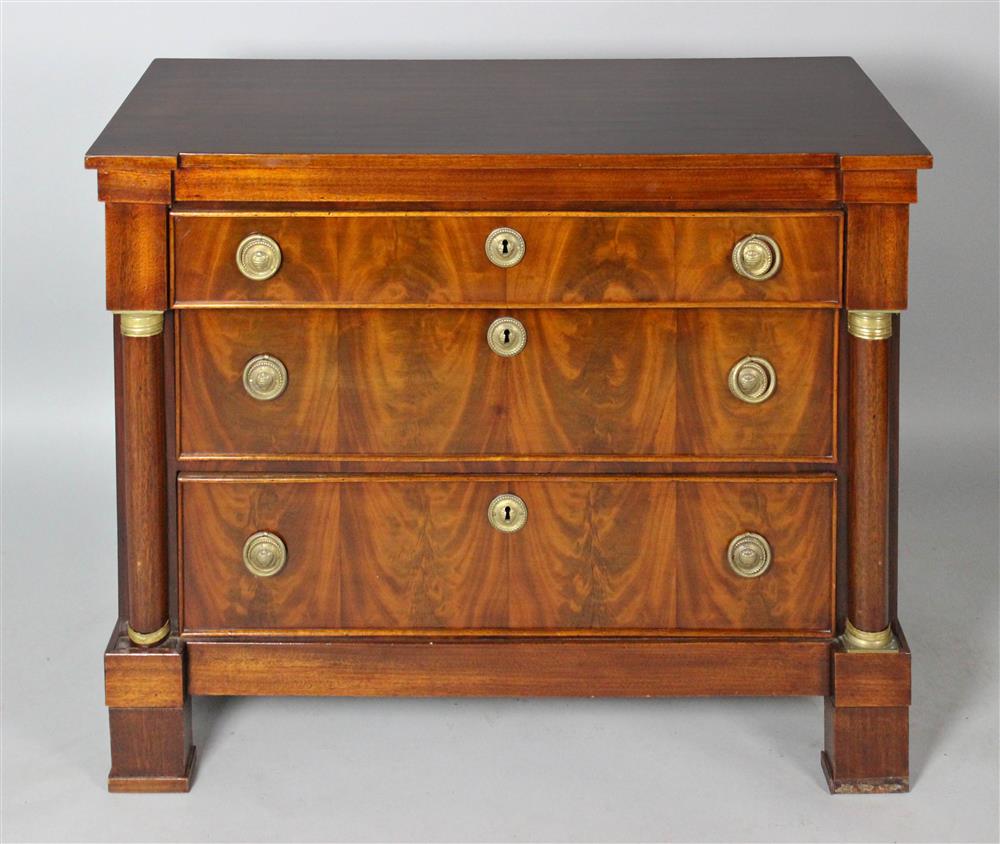 Appraisal: EMPIRE STYLE MAHOGANY CHEST OF DRAWERS ESTATE OF TOM CLANCY