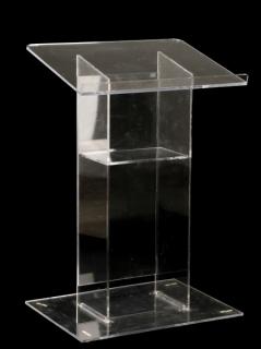 Appraisal: Clear Modern Lucite or Acrylic Lectern or Podium American mid