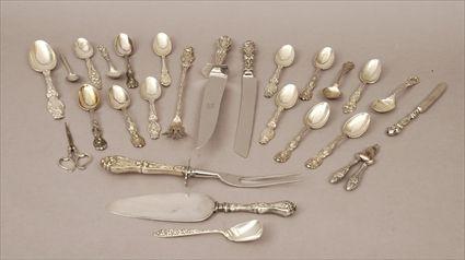 Appraisal: Assorted American Art Nouveau Sterling Silver Flatware Including teaspoons a