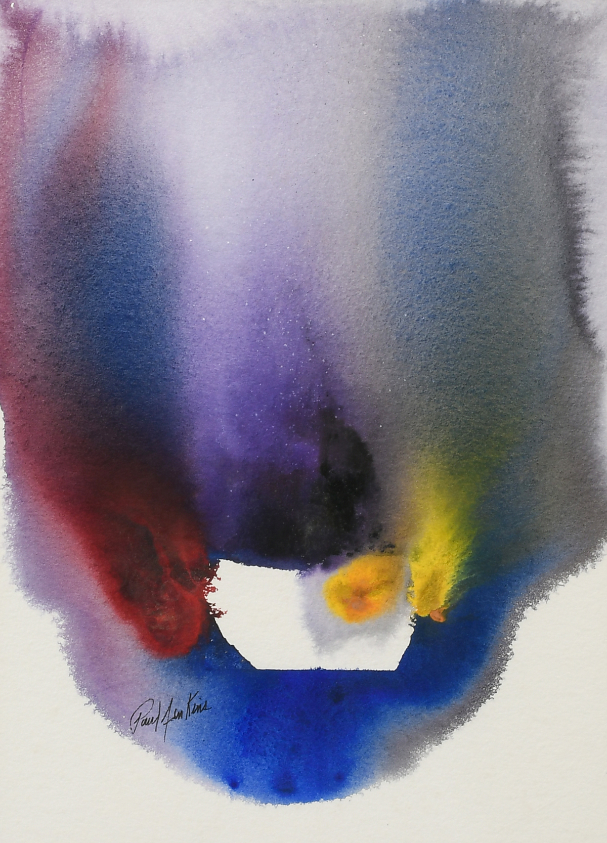 Appraisal: JENKINS Paul American French - Abstract Composition Watercolor Paper ''