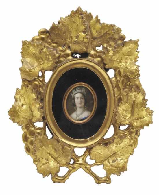 Appraisal: JOHN HASLEM BRITISH - A PORTRAIT MINIATURE ON ENAMEL DEPICTING