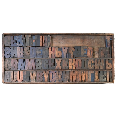 Appraisal: British Letterpress Printing A case of wood type woodletter first