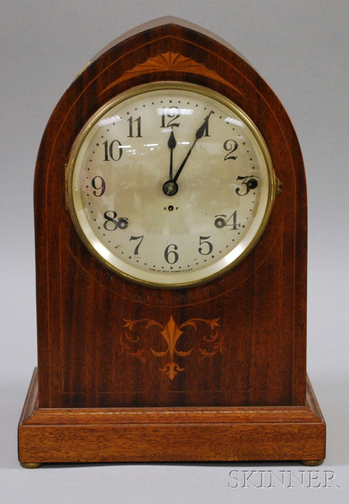 Appraisal: Mahogany Mantel Clock by Seth Thomas with Arabic numeral dial