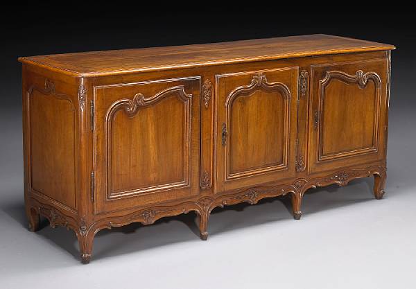 Appraisal: A Louis XV walnut enfilade third quarter th century The