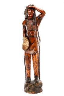 Appraisal: Mid th C Life Sized Cigar Store Indian Figure American