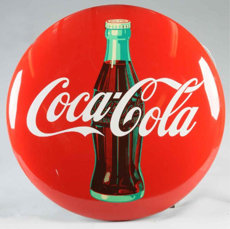 Appraisal: Metal Coca-Cola Button Description A few minor surface scratches Includes