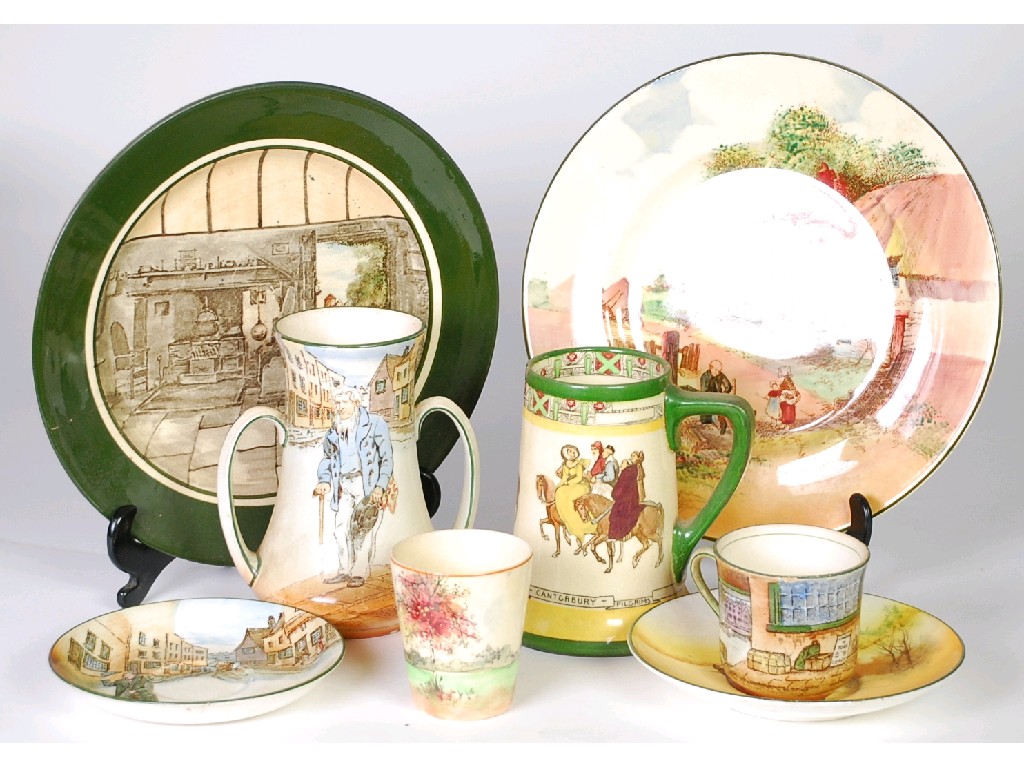 Appraisal: EIGHT PIECES ROYAL DOULTON SERIES WARE POTTERY AND CHINA comprising