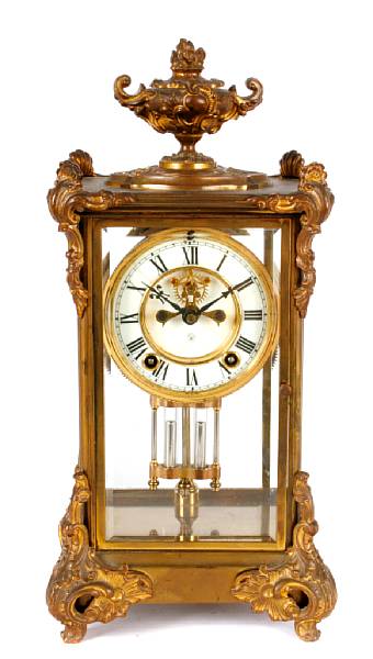 Appraisal: An Ansonia four glass mantel clock height in width in