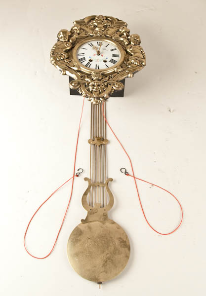 Appraisal: Jacques Almar Wag on Wall Clock with pendulum and weights